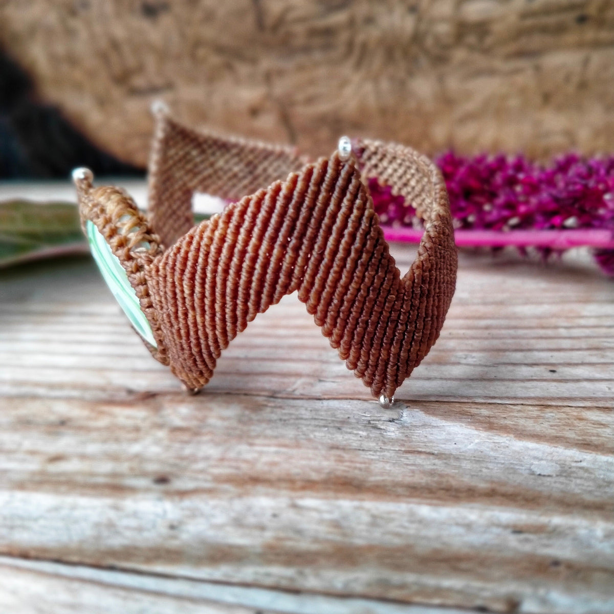 Bracelet "Sahara" - Macramé Artisanal Camel - Au Gré des Idées