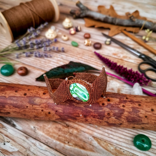 Bracelet "Sahara" - Macramé Artisanal Camel - Au Gré des Idées