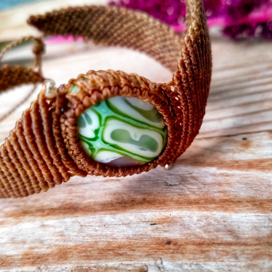 Bracelet "Sahara" - Macramé Artisanal Camel - Au Gré des Idées