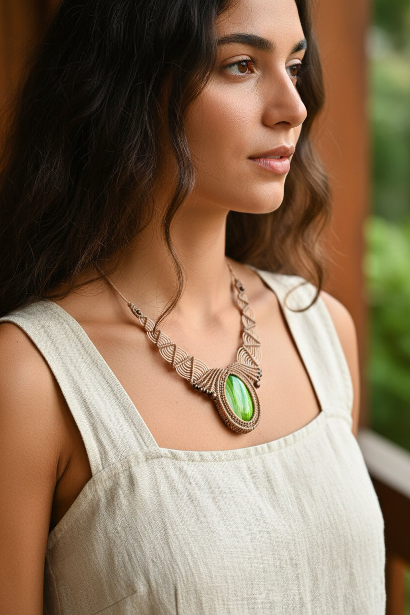 Collier micro-macramé "Dorine"