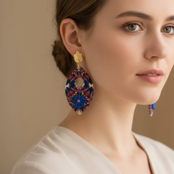 Boucles d'Oreilles "Solara" - Argile Polymère Multicolore