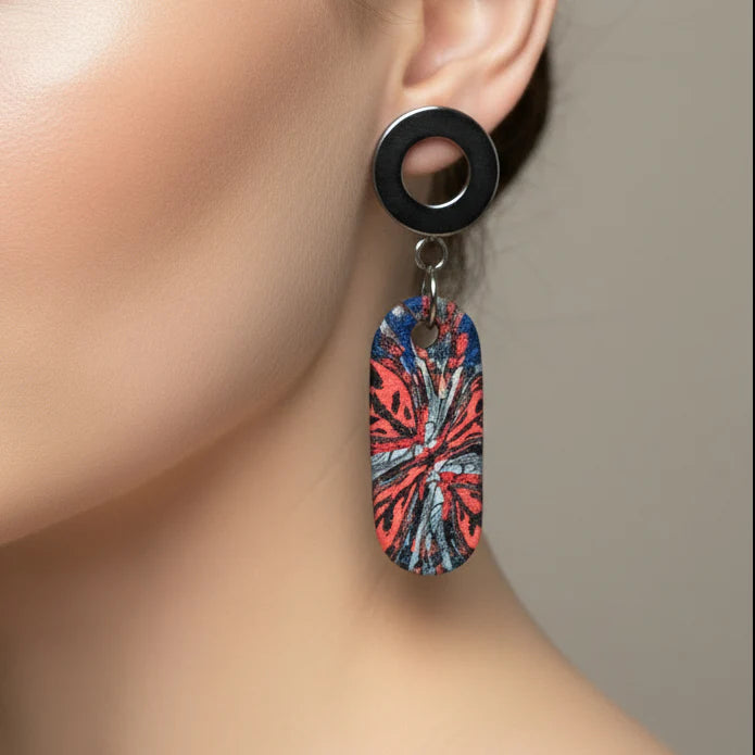 Boucles d'Oreilles "Kesi" - Argile Polymère Motifs Africains