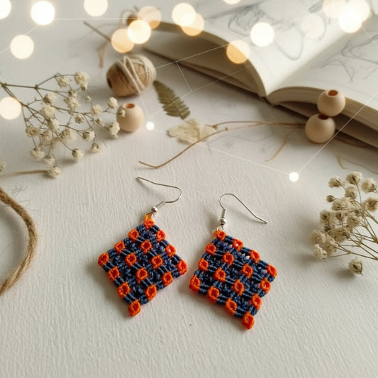 Boucles d'Oreilles Léonie - Denim et Topaz